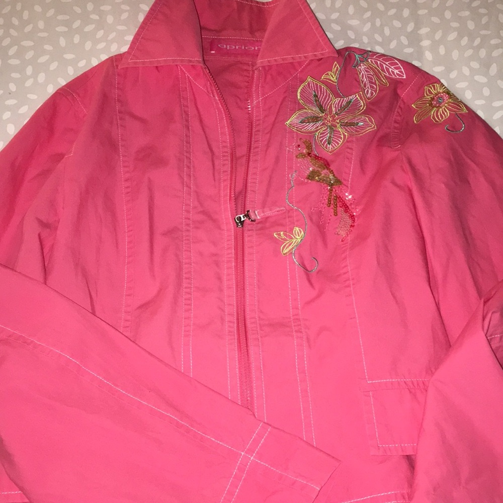 Pants suit (jacket&pants)with embroidery Apriori 100% cotton, no lining